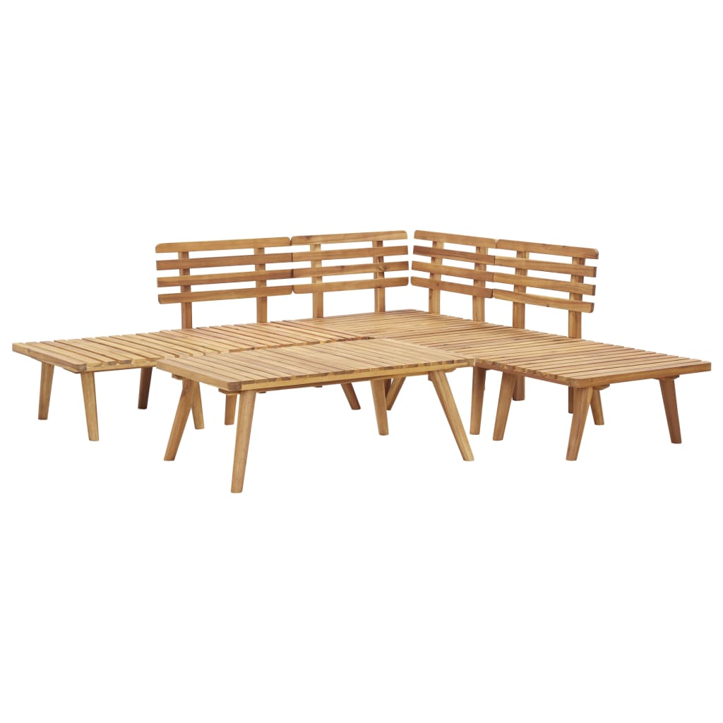 vidaXL 6 Piece Patio Lounge Set Solid Acacia Wood