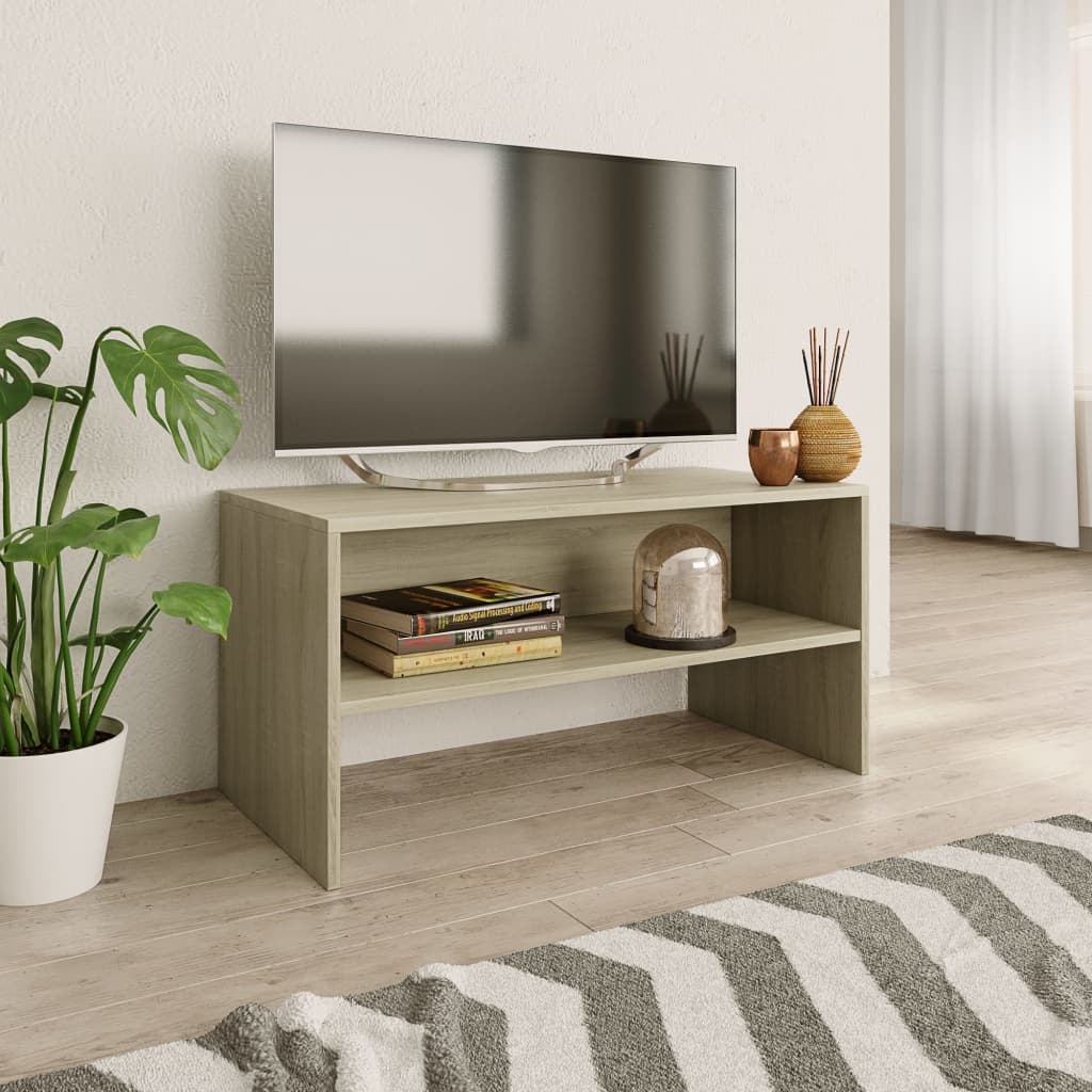 vidaXL TV Cabinet Sonoma Oak 31.5"x15.7"x15.7" Chipboard