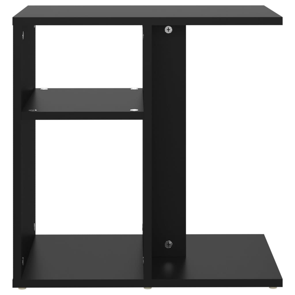 vidaXL Side Table Black 19.7"x11.8"x19.7" Engineered Wood