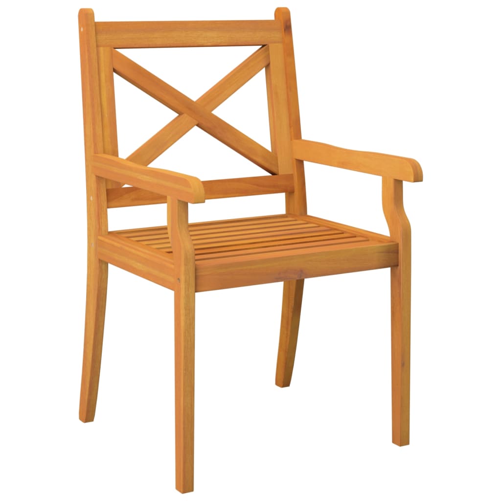 vidaXL Patio Dining Chairs 8 pcs Solid Wood Acacia