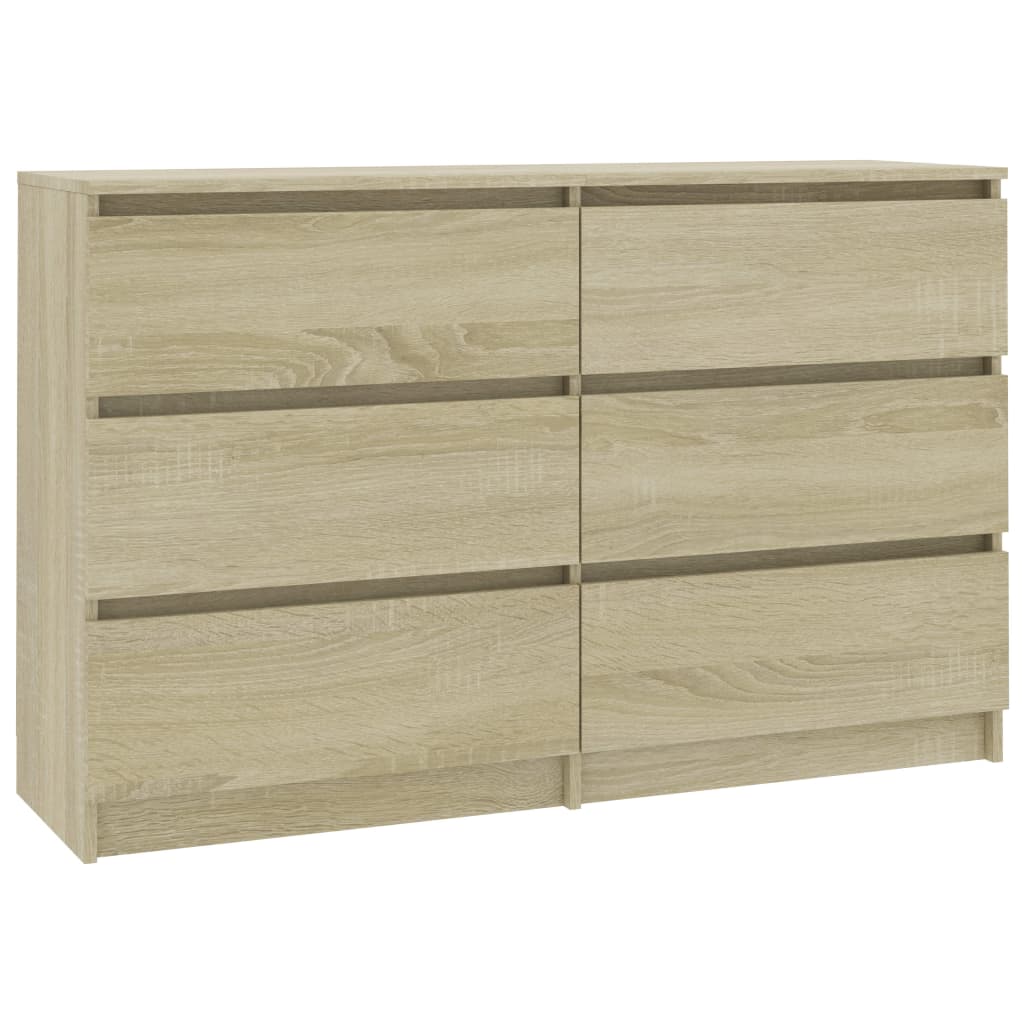 vidaXL Sideboard Sonoma Oak 47.2"x13.8"x29.9" Engineered Wood