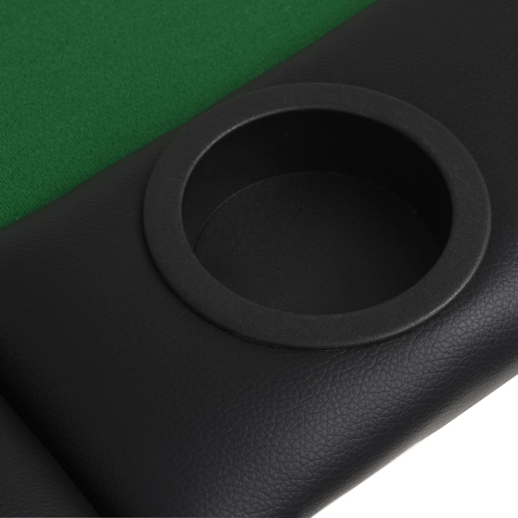 vidaXL 9-Player Folding Poker Table 3 Fold Oval Green | vidaXL.com