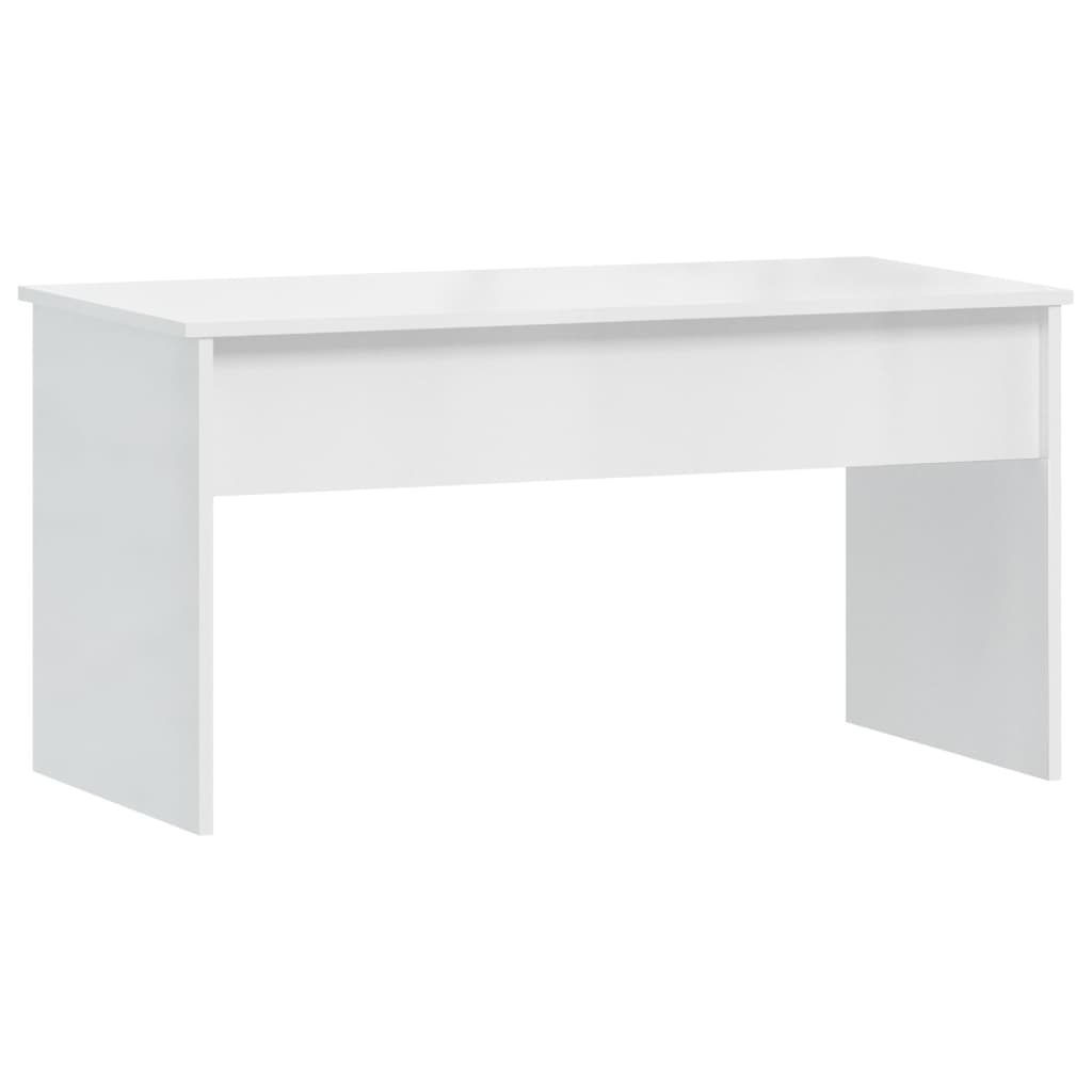 vidaXL Coffee Table High Gloss White 40.2"x19.9"x20.7" Engineered Wood