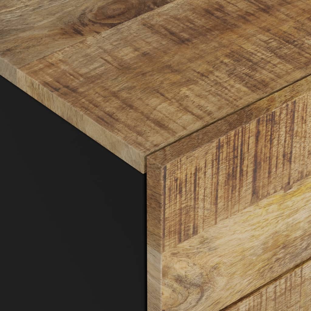 vidaXL Bedside Cabinet 19.7"x13"x24.4" Solid Wood Mango&Engineered Wood