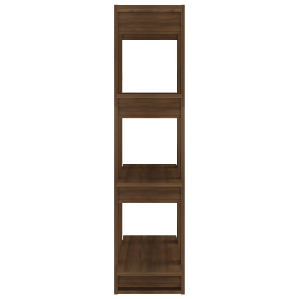 vidaXL Book Cabinet/Room Divider Brown Oak 31.5"x11.8"x48.6"
