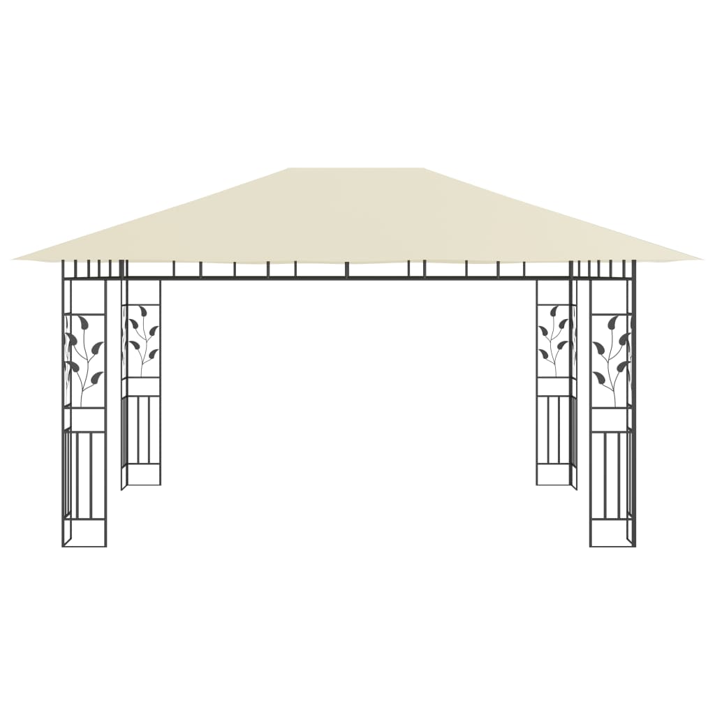 vidaXL Gazebo with Mosquito Net 13.1'x9.8'x9' Cream 0.6 oz/ft²