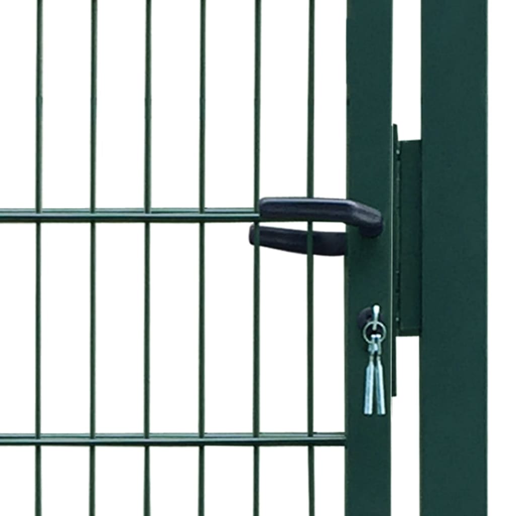 vidaXL 2D Fence Gate (Single) Green 41.7"x74.8"