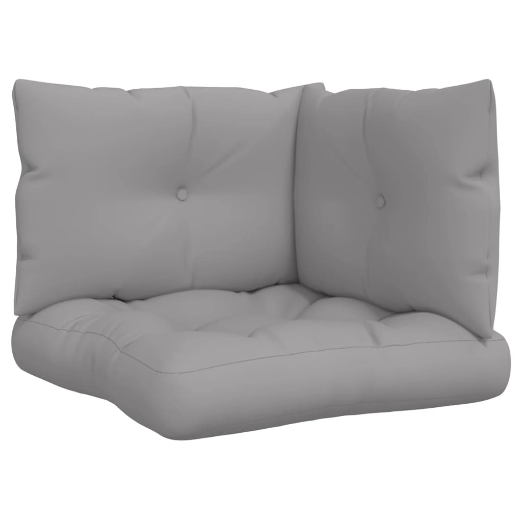 dennenboom Beide Adolescent vidaXL Pallet Sofa Cushions 3 pcs Gray Fabric | vidaXL.com