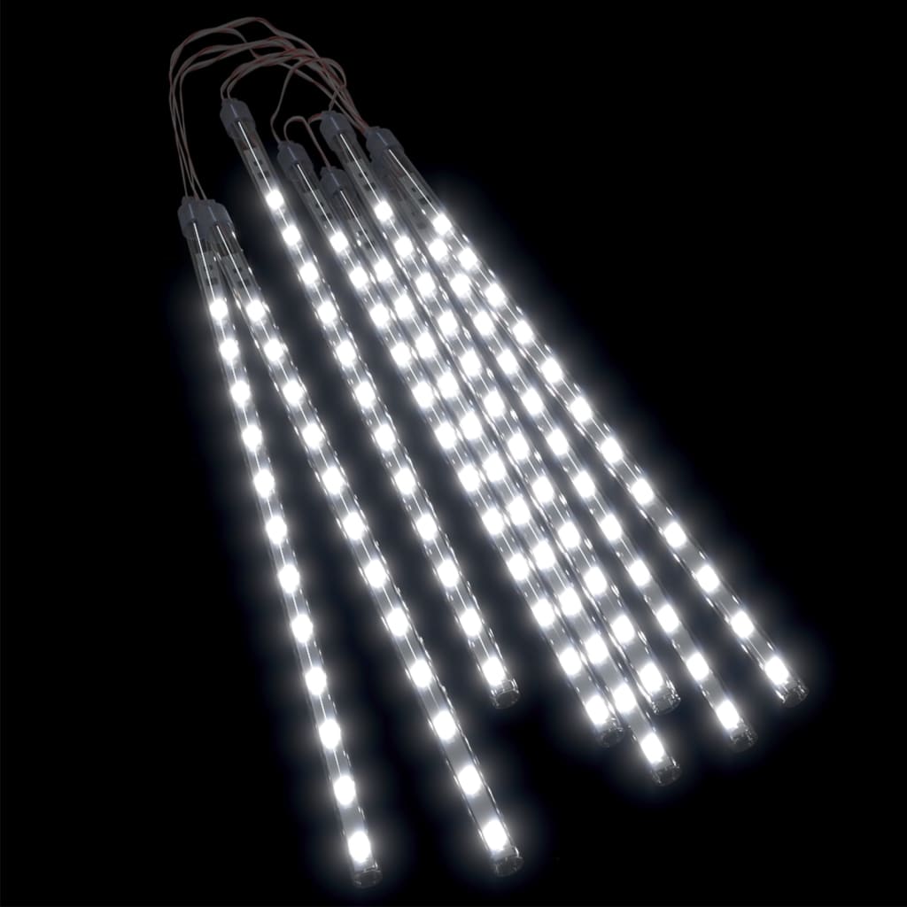 vidaXL Meteor Lights 8 pcs 1 ft Cold White 192 LEDs Indoor Outdoor