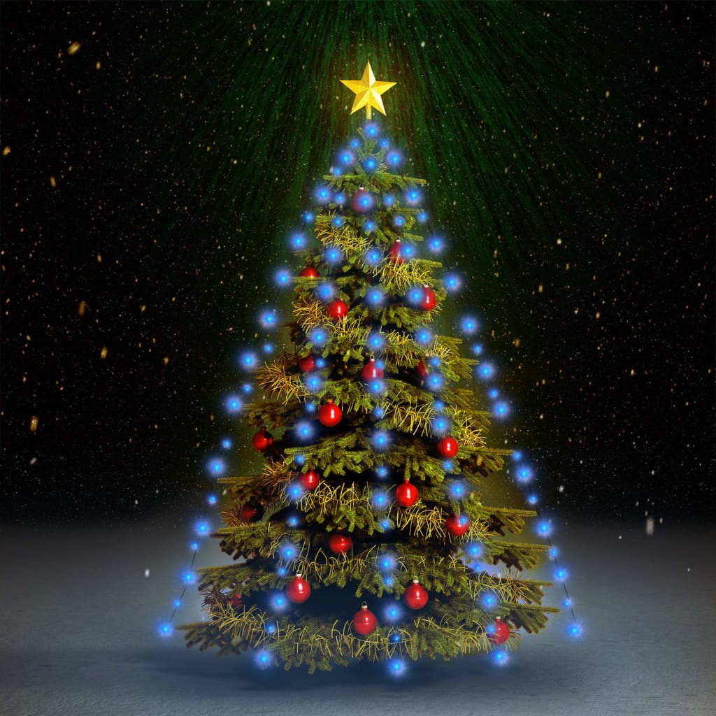 vidaXL Christmas Tree Net Lights with 150 LEDs Blue 59.1"