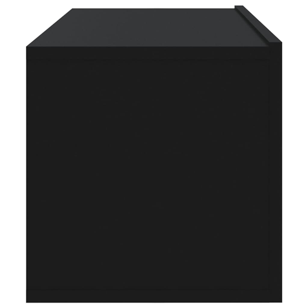 vidaXL Wall TV Stands 2 pcs Black 39.4"x11.8"x11.8" Engineered Wood