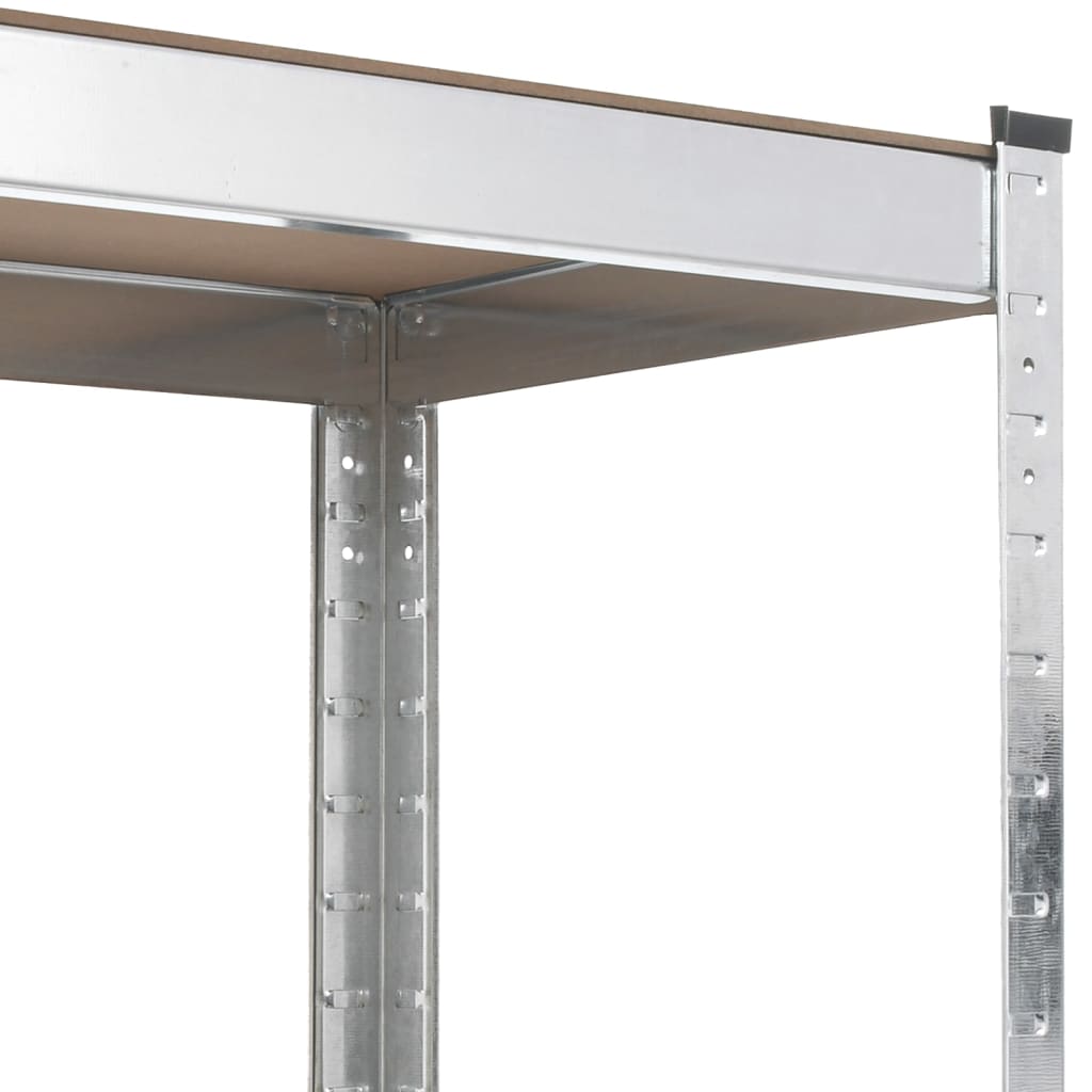 vidaXL 5-Layer Work Table with Shelves Silver Steel&Engineered Wood