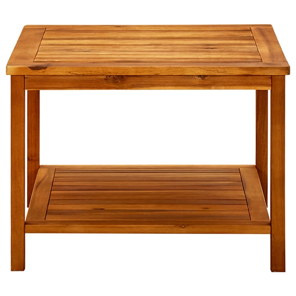 vidaXL Coffee Table 23.6"x23.6"x17.7" Solid Acacia Wood