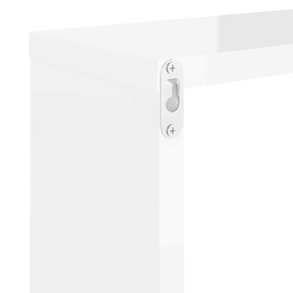 vidaXL Wall Cube Shelves 6 pcs High Gloss White 11.8"x5.9"x11.8"