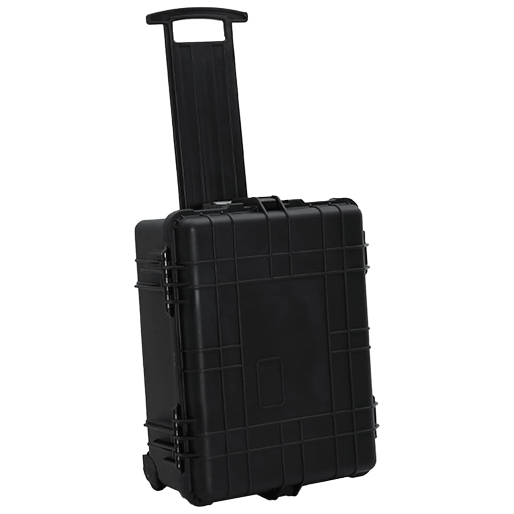 vidaXL Wheeled Flight Case Black 22.8"x17.7"x10.6" PP