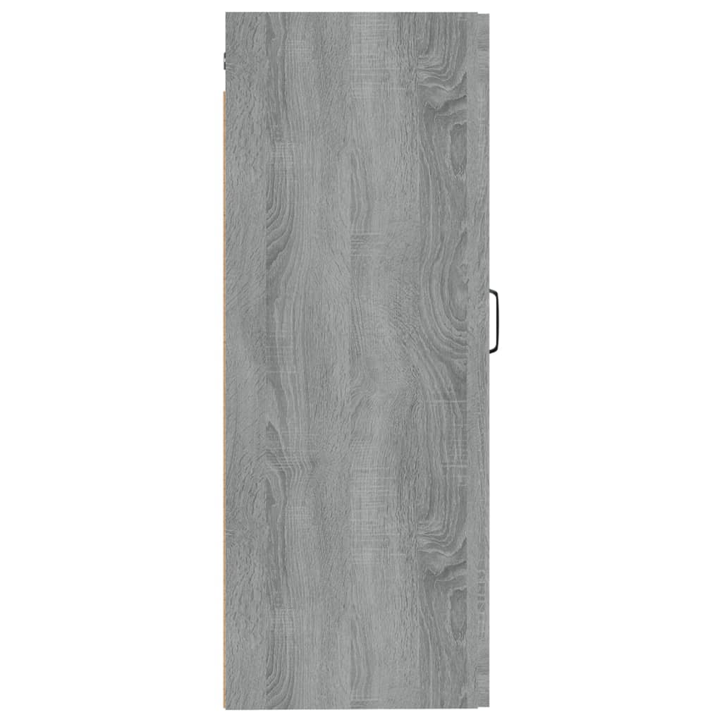 vidaXL Hanging Cabinet Gray Sonoma 13.8"x13.4"x35.4" Engineered Wood
