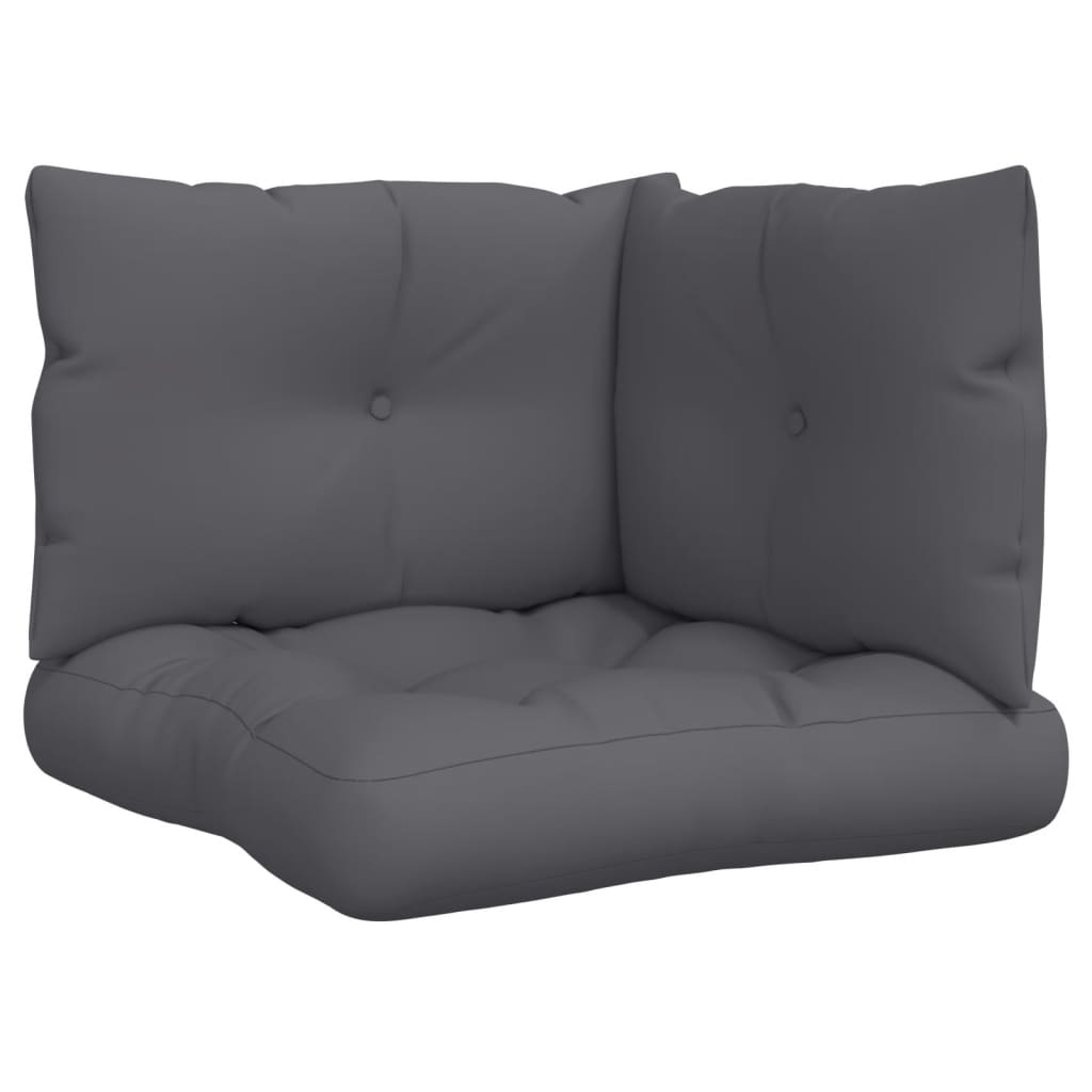 vidaXL Pallet Sofa Cushions 3 pcs Anthracite Fabric