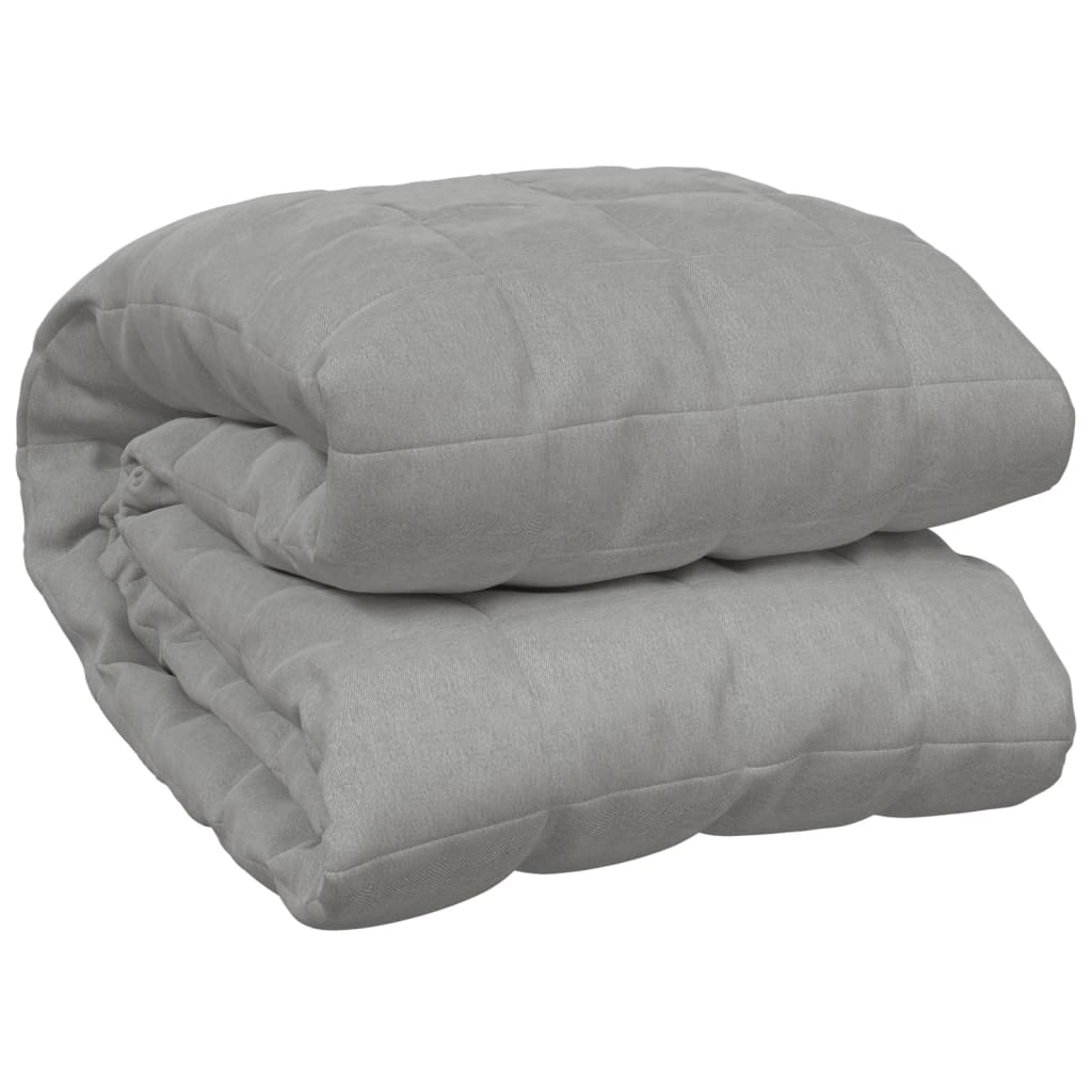 vidaXL Weighted Blanket Gray 53.1"x78.7" 13.2 lb Fabric