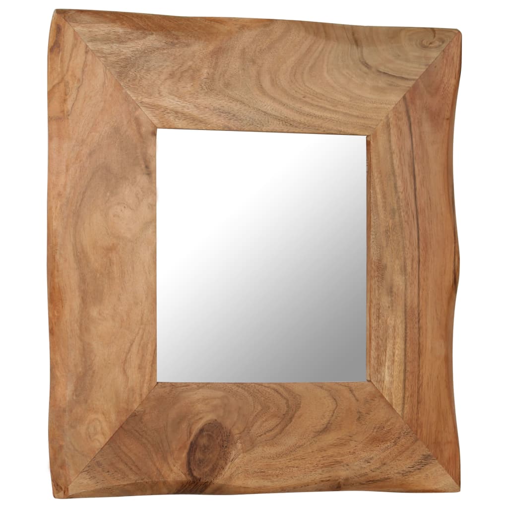 vidaXL Cosmetic Mirror 19.7"x19.7" Solid Acacia Wood