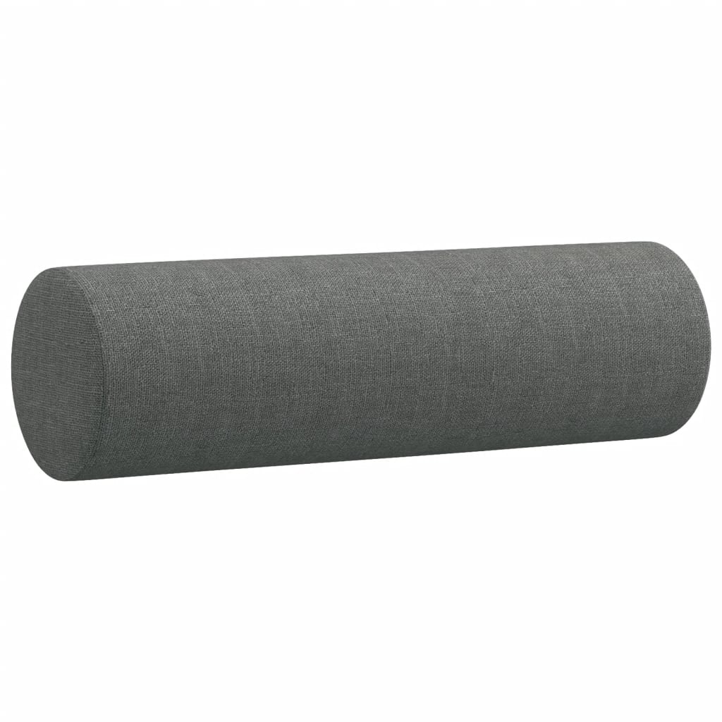 vidaXL 2-Seater Sofa with Throw Pillows Dark Gray 55.1" Fabric