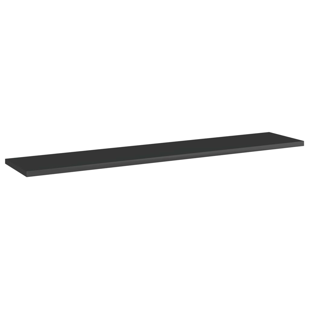 vidaXL Bookshelf Boards 8 pcs High Gloss Black 39.4"x7.9"x0.6" Engineered Wood