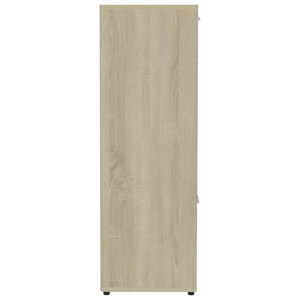 vidaXL Book Cabinet Sonoma Oak 35.4"x11.8"x35.4" Engineered Wood