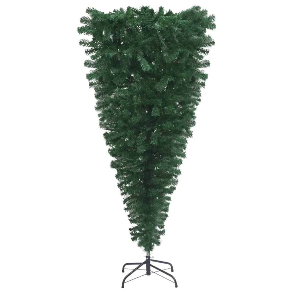 vidaXL Upside-down Artificial Pre-lit Christmas Tree with Ball Set 94.5"