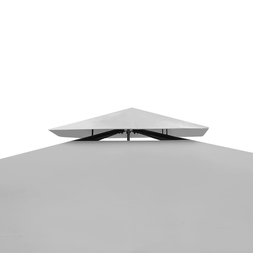 vidaXL Poly Rattan Gazebo with Cream White Roof 10' x 13'
