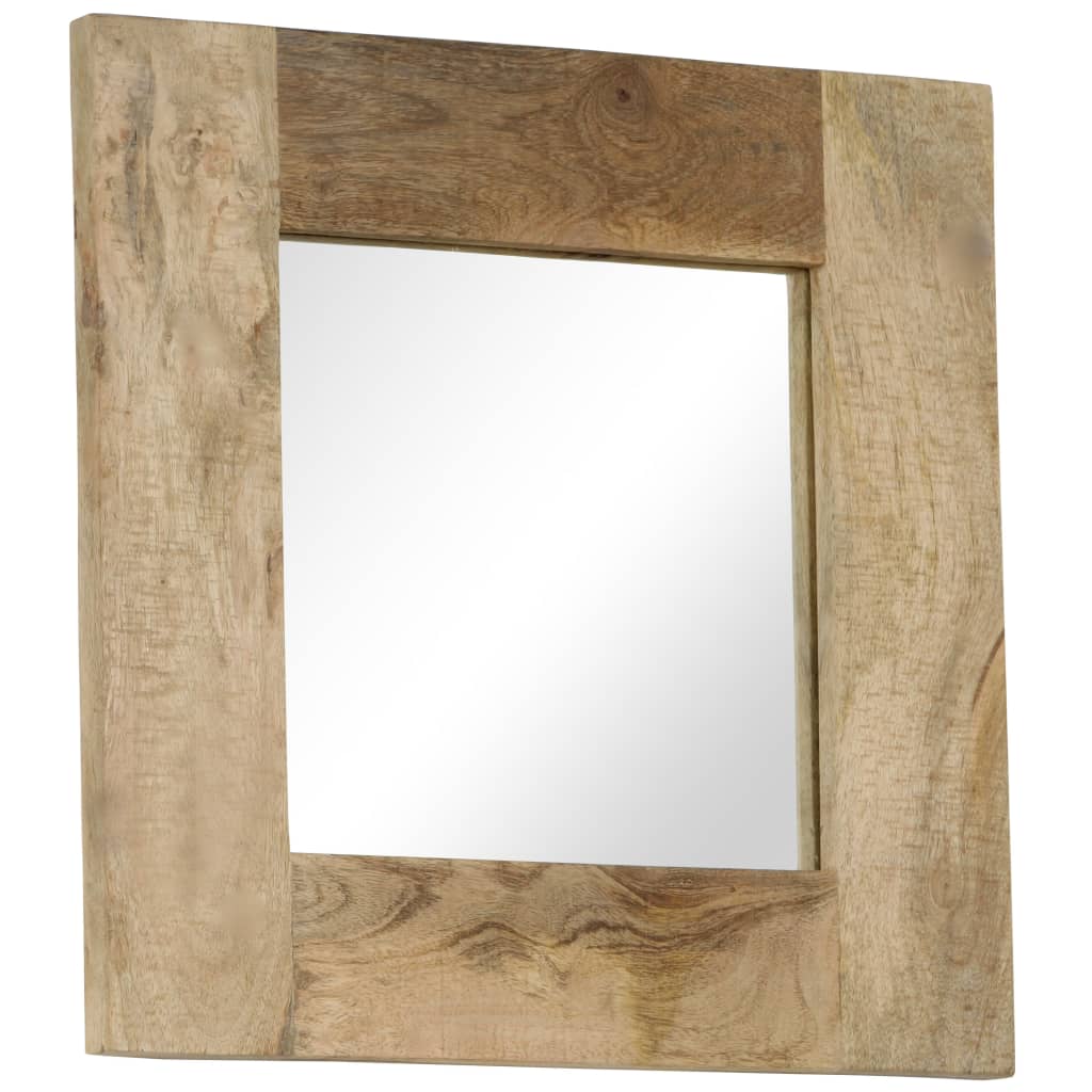 vidaXL Mirror Solid Mango Wood 19.7"x19.7"