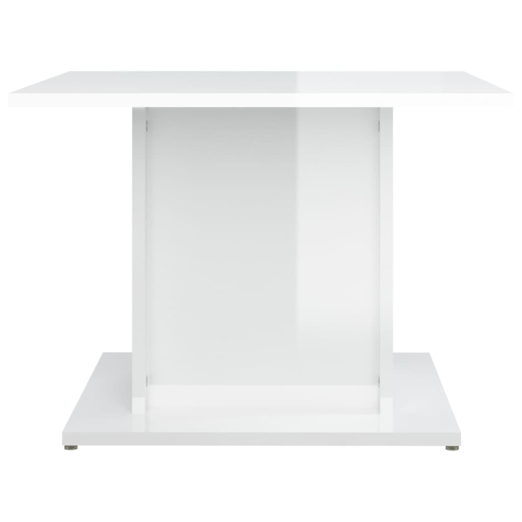 vidaXL Coffee Table High Gloss White 21.9"x21.9"x15.7" Engineered Wood