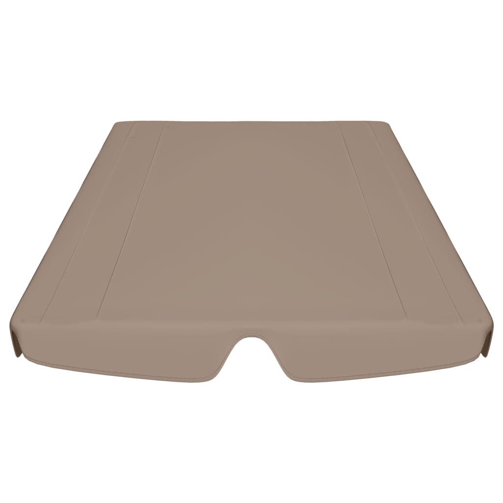 vidaXL Replacement Canopy for Garden Swing Taupe 74"/66.1"x43.3"/57.1"