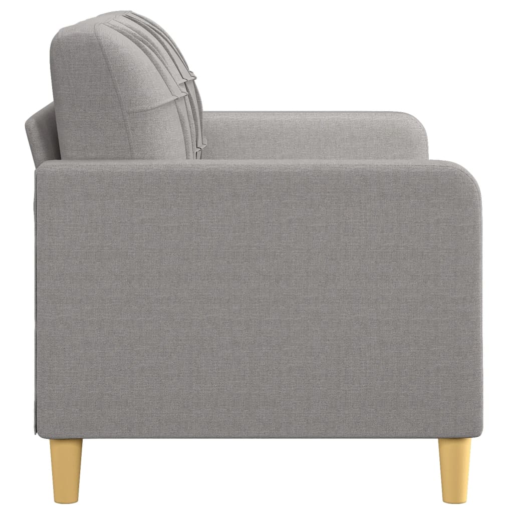 vidaXL 2-Seater Sofa Light Gray 55.1" Fabric