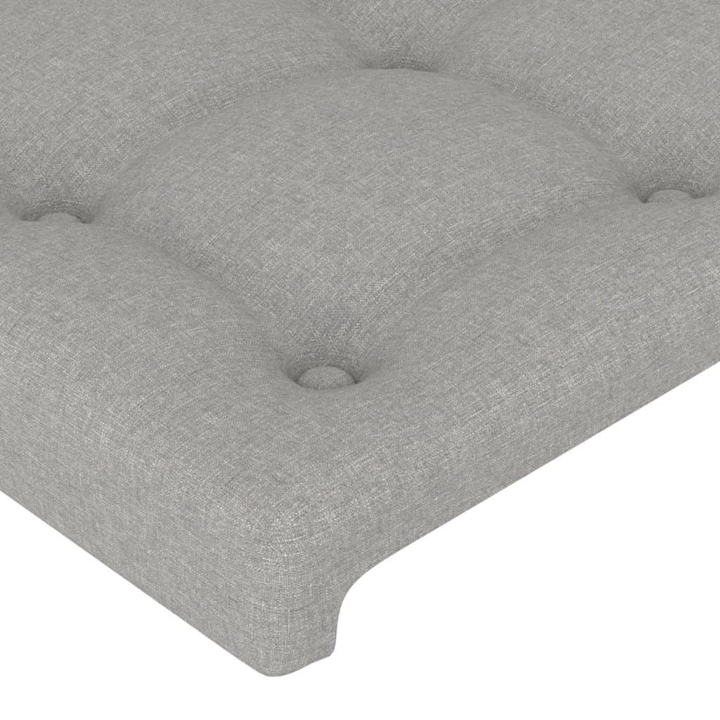 vidaXL Headboards 2 pcs Light Gray 35.4"x2"x30.7"/34.6" Fabric