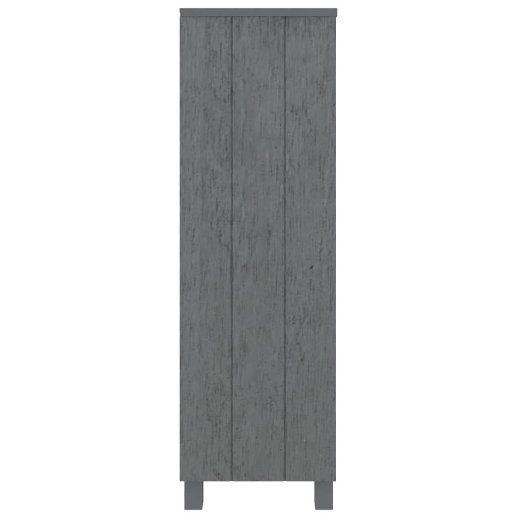 vidaXL Book Cabinet Dark Gray 33.5"x13.8"x44.1" Solid Wood Pine