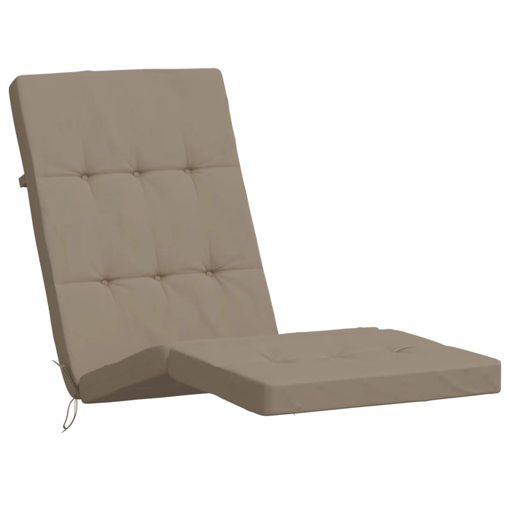 vidaXL Deck Chair Cushions 2 pcs Taupe Oxford Fabric