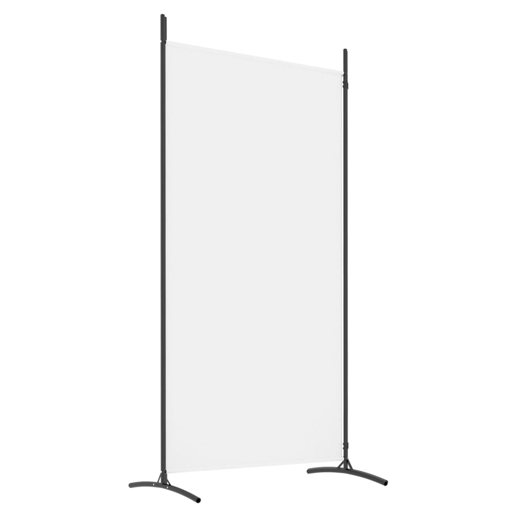 vidaXL 2-Panel Room Divider White 68.9"x70.9" Fabric