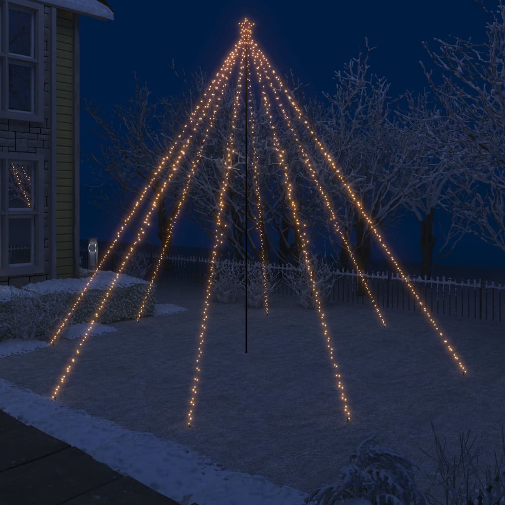 vidaXL Christmas Tree Lights Indoor Outdoor 800 LEDs Warm White 16 ft
