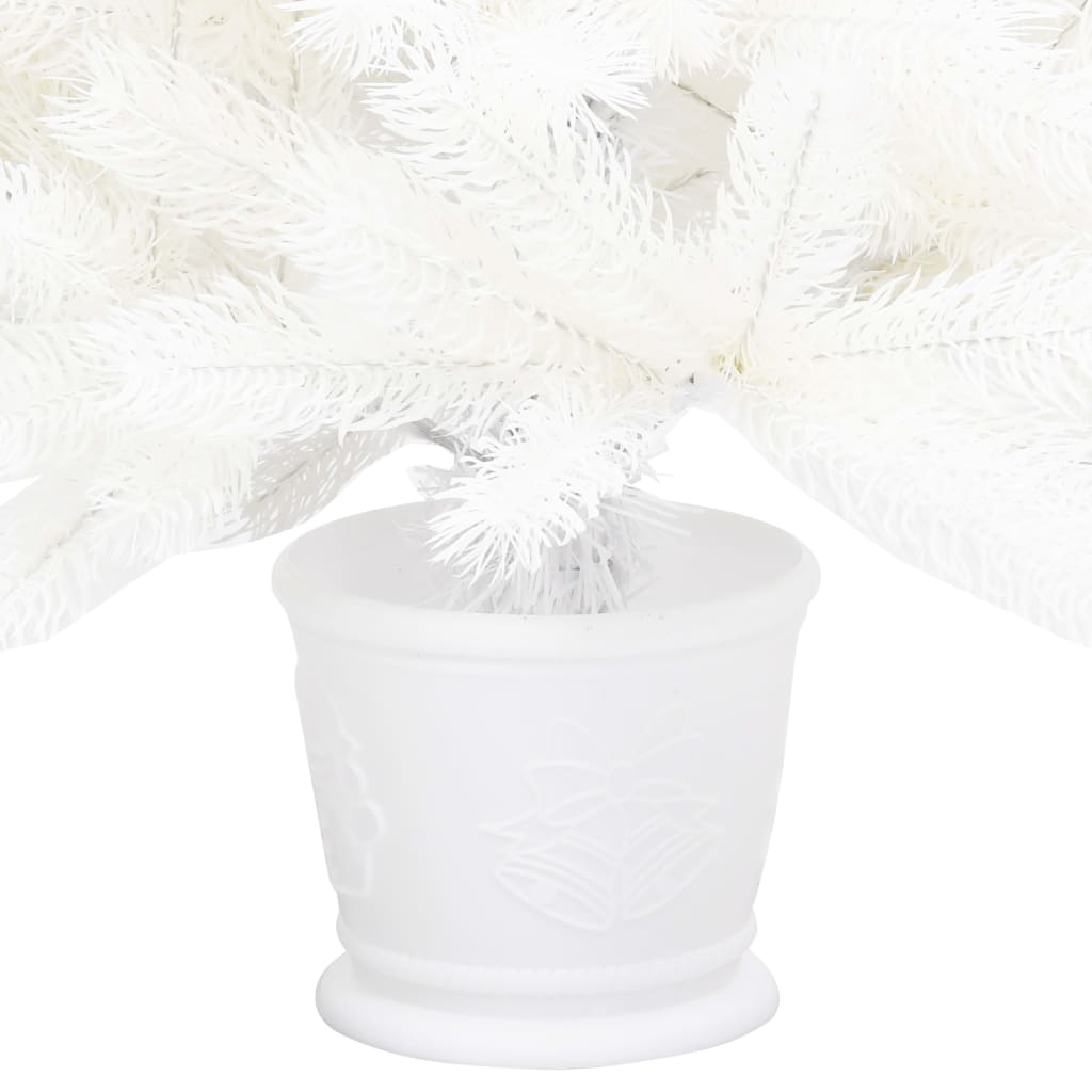 vidaXL Artificial Pre-lit Christmas Tree with Ball Set White 35.4"