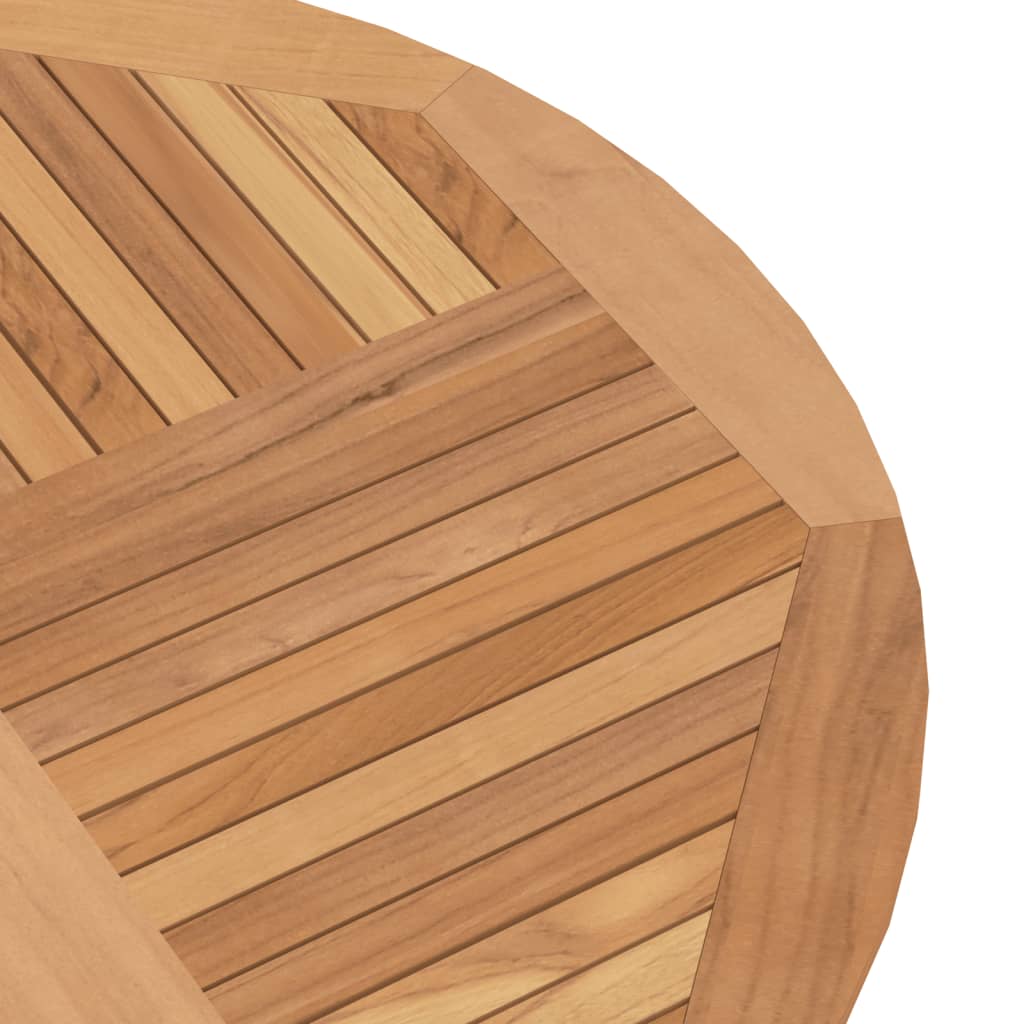 vidaXL Folding Patio Table Ø 47.2"x29.5" Solid Wood Teak
