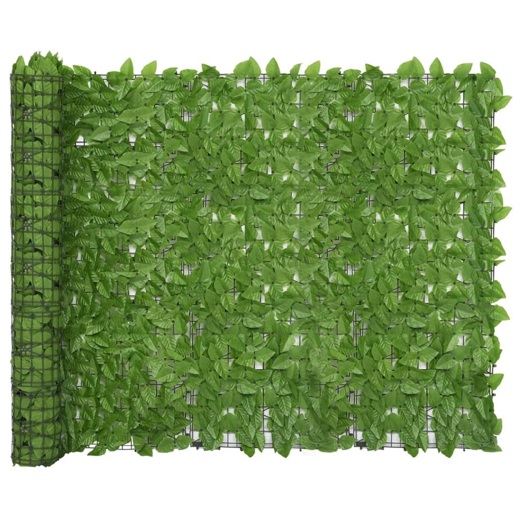 vidaXL Balcony Screen with Green Leaves 118.1"x59.1"