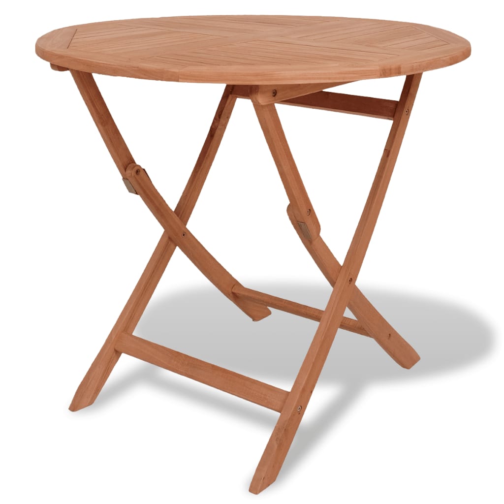 vidaXL Folding Patio Table 33.4"x29.9" Solid Teak Wood