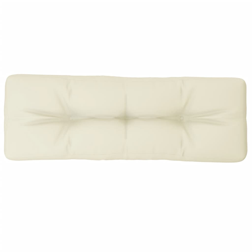 vidaXL Pallet Cushion Cream 47.2"x15.7"x4.7" Fabric
