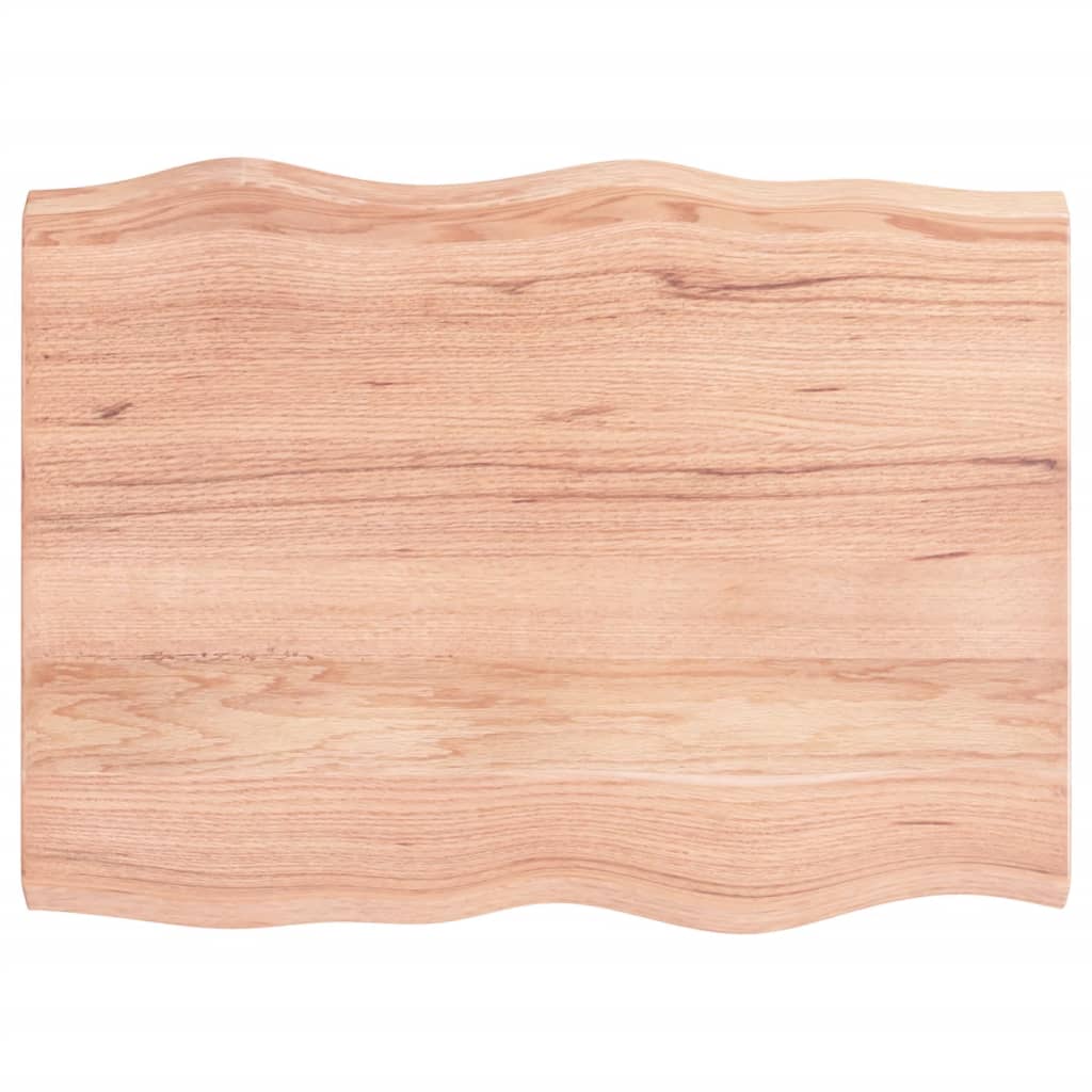 vidaXL Table Top Light Brown 31.5"x23.6"x(0.8"-1.6") Treated Solid Wood Live Edge
