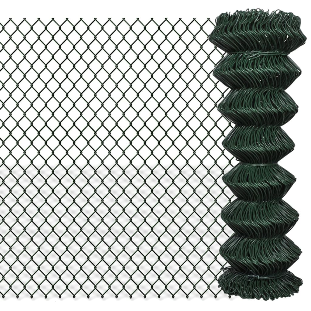 vidaXL Chain Link Fence Steel 4.1'x82'