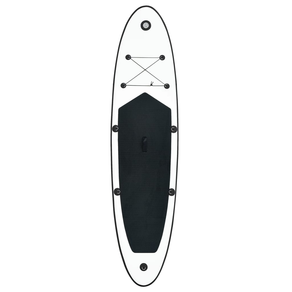 vidaXL Inflatable Stand up Paddle Board Set Black and White