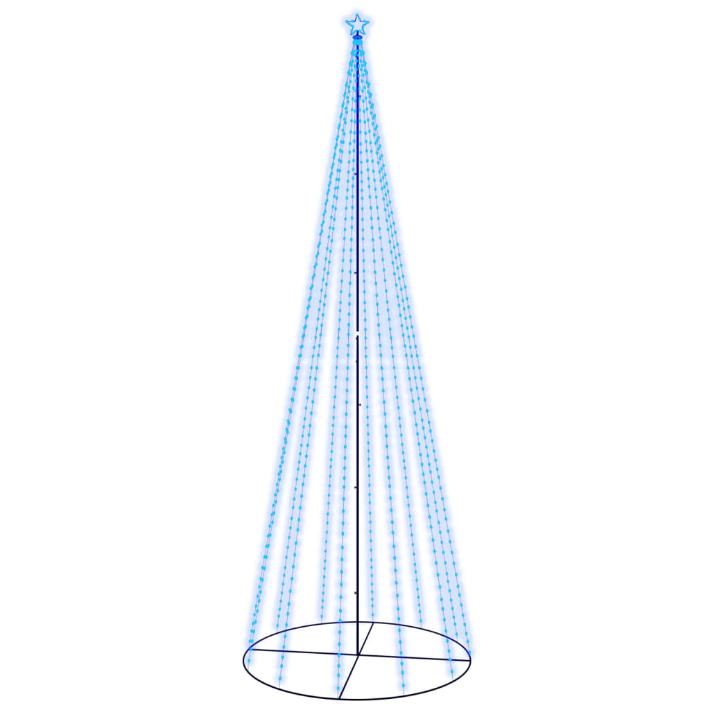 vidaXL Christmas Cone Tree Blue 732 LEDs 5x16 ft