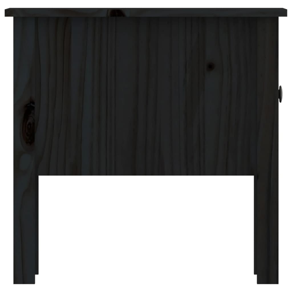 vidaXL Side Tables 2 pcs Black 19.7"x19.7"x19.3" Solid Wood Pine