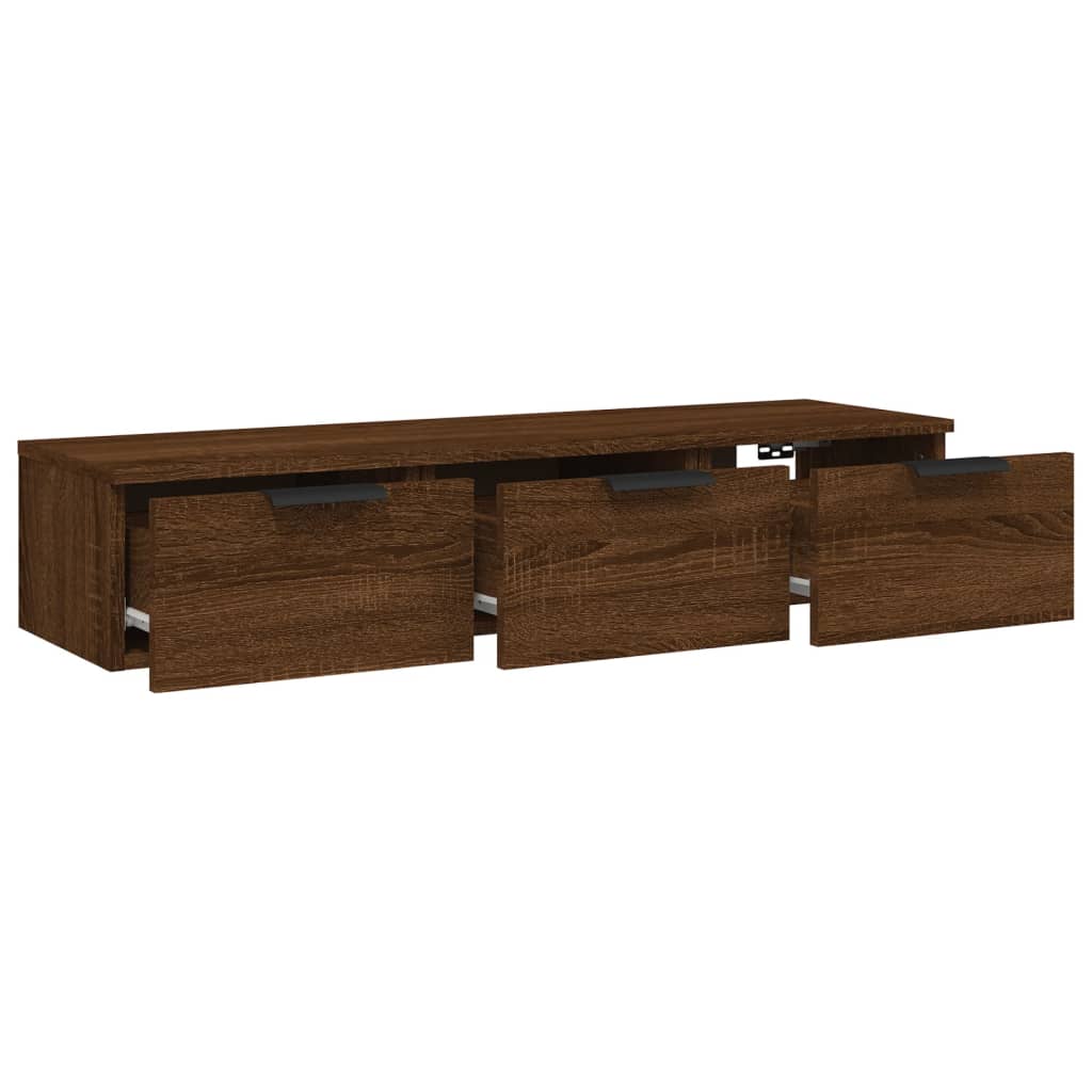vidaXL Wall Cabinet Brown Oak 40.2"x11.8"x7.9" Engineered Wood