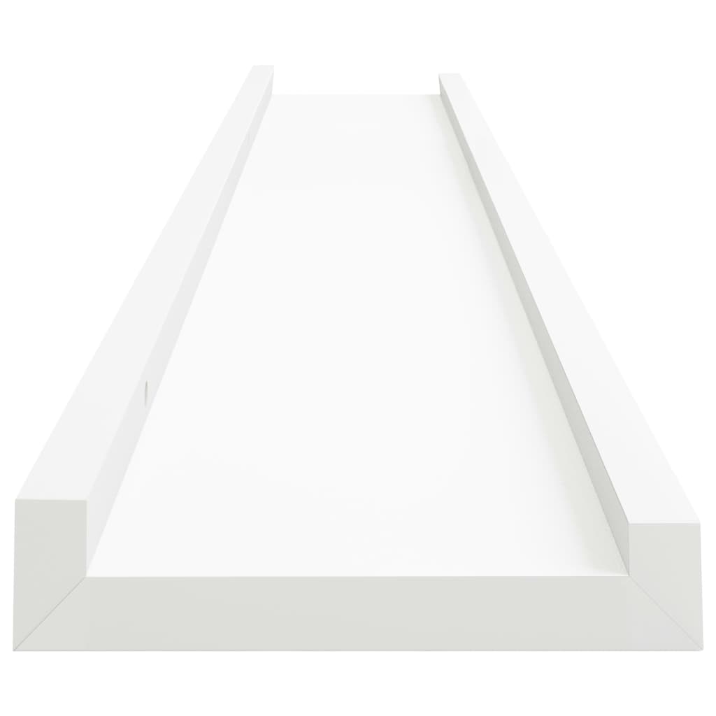 vidaXL Picture Frame Ledge Shelves 2 pcs White 31.5"x3.5"x1.2" MDF