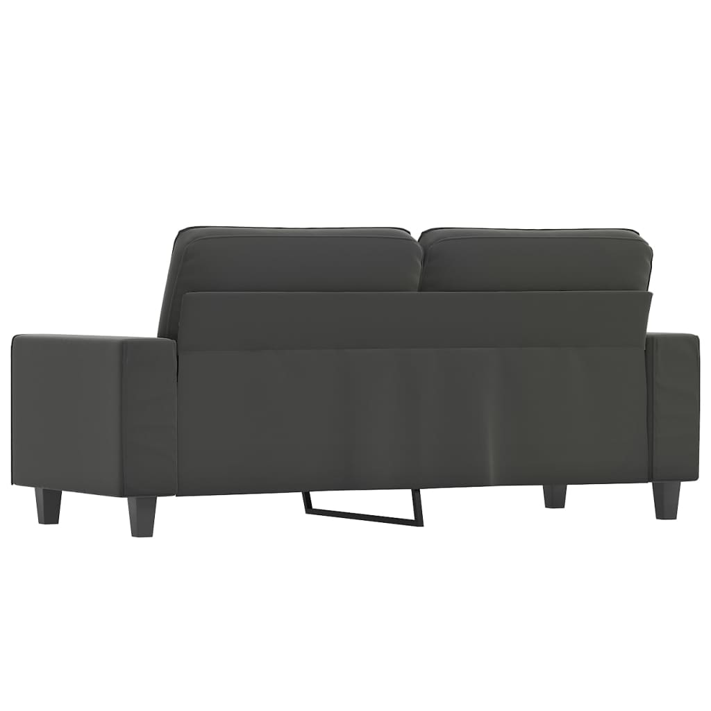 vidaXL 2-Seater Sofa Dark Gray 55.1" Microfiber Fabric